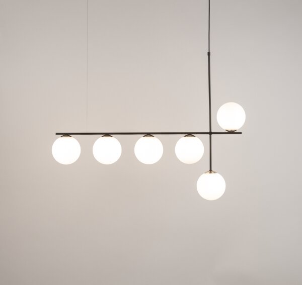 Lustr na lanku SILIA 6xG9/12W/230V černá