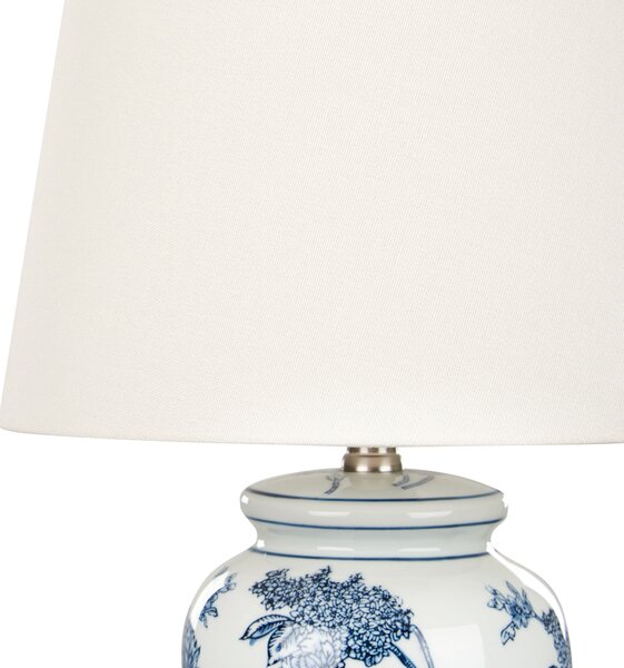 Stolní lampa BELUSO Porcelán Bílá/Modrá