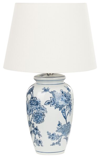 Stolní lampa BELUSO Porcelán Bílá/Modrá