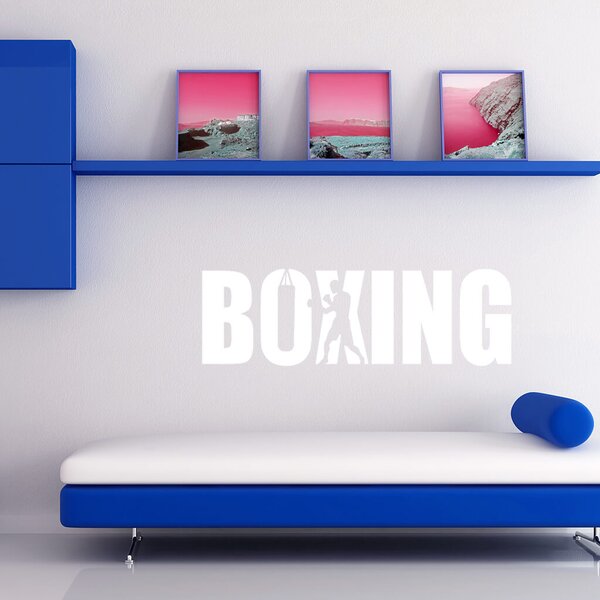 Živá Zeď Samolepka Nápis boxing Barva: černá