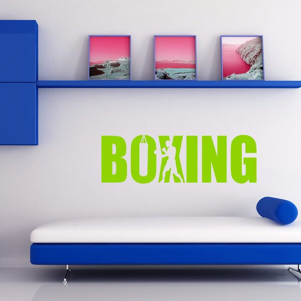 Živá Zeď Samolepka Nápis boxing Barva: černá