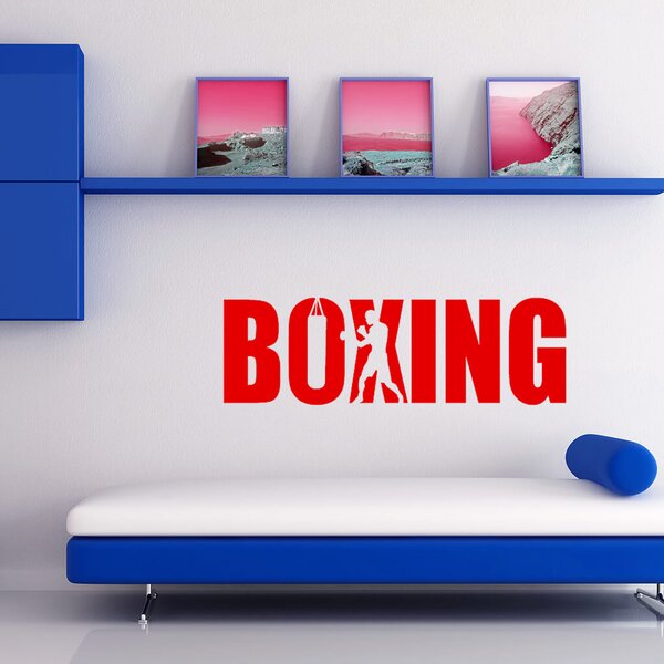 Živá Zeď Samolepka Nápis boxing Barva: černá