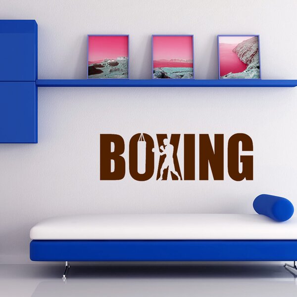 Živá Zeď Samolepka Nápis boxing Barva: černá
