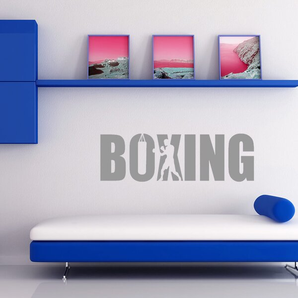 Živá Zeď Samolepka Nápis boxing Barva: černá