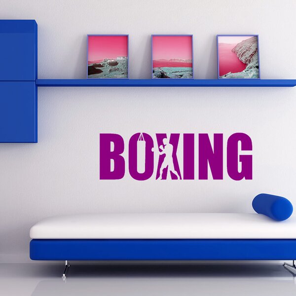 Živá Zeď Samolepka Nápis boxing Barva: černá