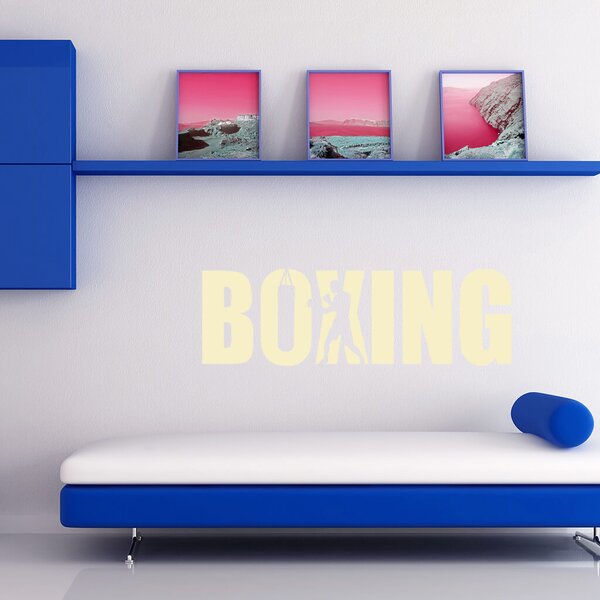 Živá Zeď Samolepka Nápis boxing Barva: černá