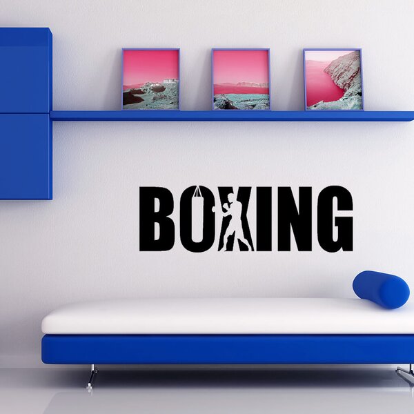 Živá Zeď Samolepka Nápis boxing Barva: černá
