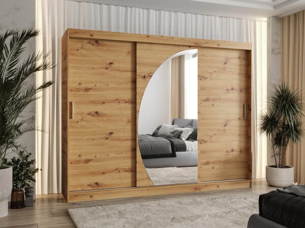 Šatní skříň Grilion 250, Barva: černá, Zásuvky: Ne 5903211418426