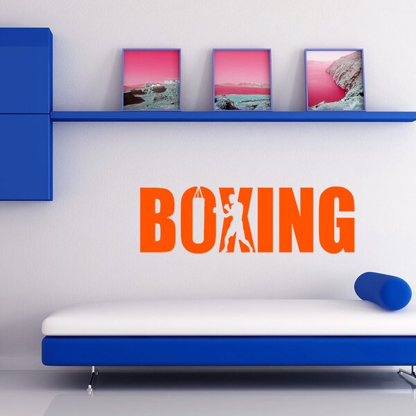 Živá Zeď Samolepka Nápis boxing Barva: černá