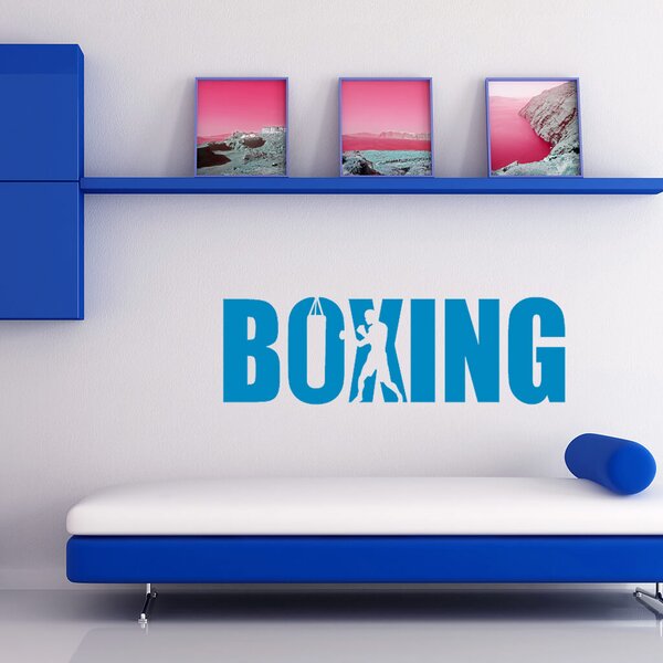 Živá Zeď Samolepka Nápis boxing Barva: černá