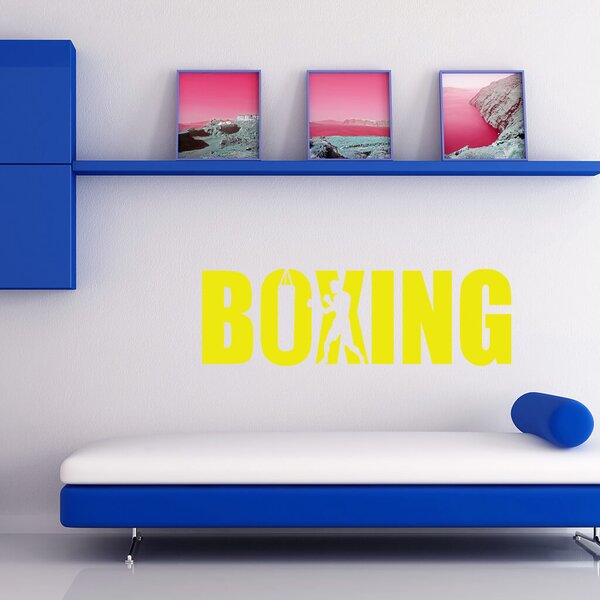 Živá Zeď Samolepka Nápis boxing Barva: černá
