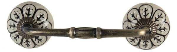 Bílo černé madlo Justus – 14x4x3 cm