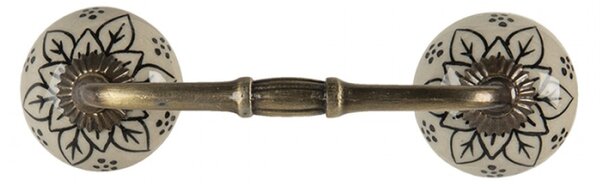Krémovo černé madlo Maximiliaan – 14x4x3 cm