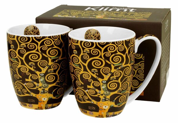 Porcelánový hrnek Klimt Tree Of Life 350 ml sada 2ks
