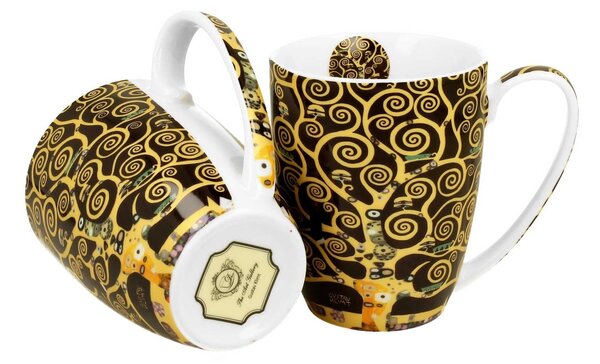 Porcelánový hrnek Klimt Tree Of Life 350 ml sada 2ks