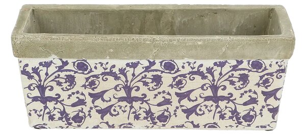 BETONOVÝ KVĚTINÁČ KELLY 15X39,5 CM BÍLÁ/MODRÁ