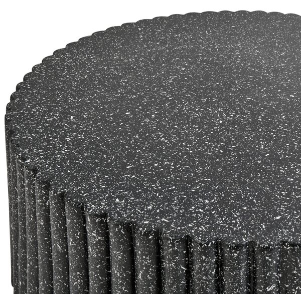 Konferenční stolek POZZA II 106 cm 106 cm Terrazzo efekt Černé terrazzo