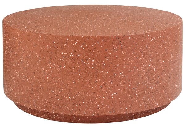 Konferenční stolek TREZZO 90 cm 90 cm Terrazzo efekt Červené terrazzo