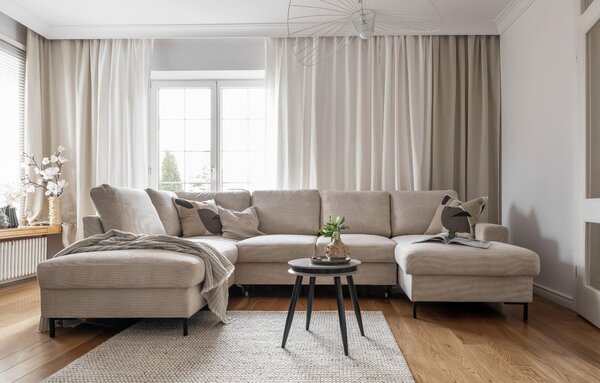 SEDACÍ SOUPRAVA, textil, béžová MID.YOU - Sedací soupravy, Online Only