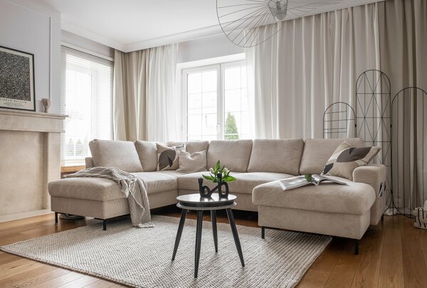 SEDACÍ SOUPRAVA, textil, béžová MID.YOU - Sedací soupravy, Online Only