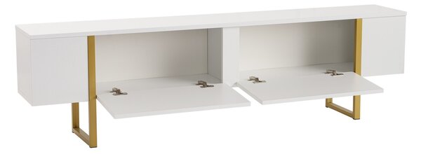 ASIR Televizní stolek SERENITY bílá, zlatá