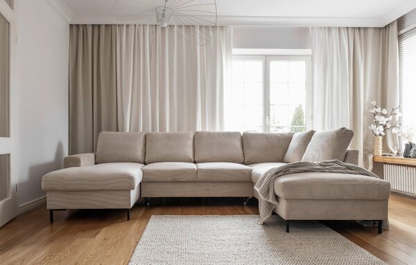 SEDACÍ SOUPRAVA, textil, béžová MID.YOU - Sedací soupravy, Online Only