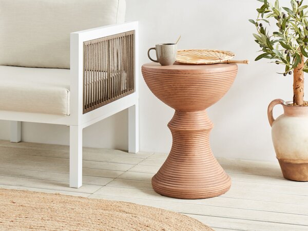 Odkládací stolek CALDARO 40 cm 40 cm Imitace dřeva Hnědá
