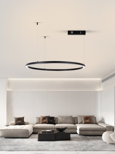 Immax NEO 07215L-LED Stmívatelný lustr na lanku FINO 60W/230V 80cm černá Tuya+DO