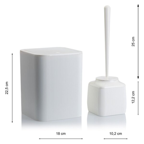 Sada koupelnových doplňků Crystal, bílá