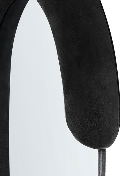 Zrcadlo LOCHES 54 cm 158 cm Umělý samet Černá