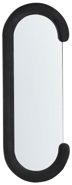 Zrcadlo LOCHES 54 cm 158 cm Umělý samet Černá