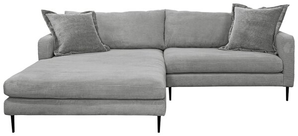 ROHOVÁ SEDAČKA, textil, šedá P & B - Sedací soupravy, Online Only