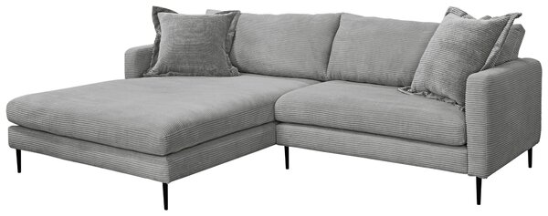 ROHOVÁ SEDAČKA, textil, šedá P & B - Sedací soupravy, Online Only