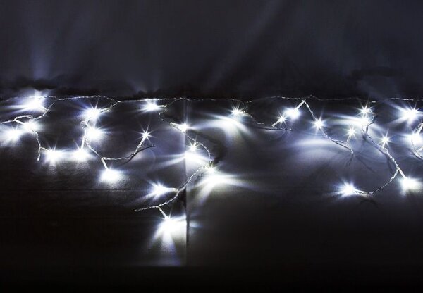 Vánoční světelný déšť 5 m, 144 LED, studeně bílý