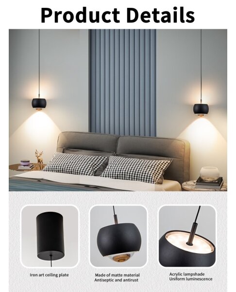Immax NEO 07219L - LED Stmívatelný lustr DORMINE 6W/230V matná černá Tuya +DO