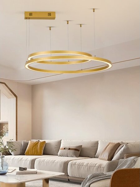 Immax NEO 07218L - LED Stmívatelný lustr FINO 93W/230V 60/80cm zlatá Tuya+DO