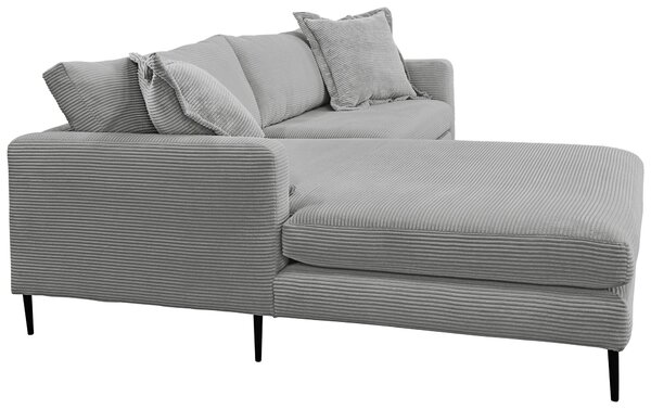 ROHOVÁ SEDAČKA, textil, šedá P & B - Sedací soupravy, Online Only