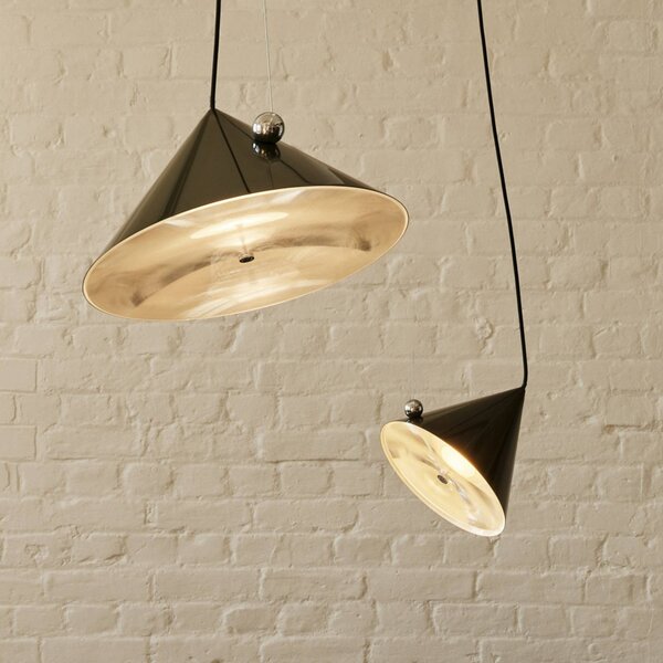 Tom Dixon LED závěsné světlo Pose, zelené, Ø 25 cm, ocel stmívatelné, stmívatelný, Zelená, Obývací pokoj / jídelna, kov, Design