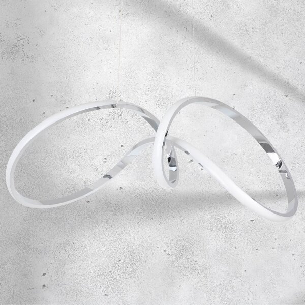 LED Lustr na lanku TESORO LED/48W/230V lesklý chrom