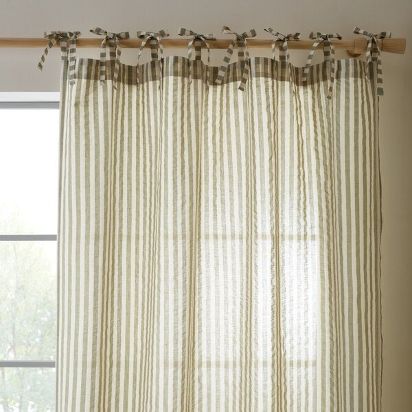 Zelený závěs 140x183 cm Zanzibar Woven Stripe – Pineapple Elephant