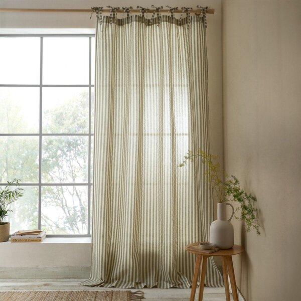 Zelený závěs 140x183 cm Zanzibar Woven Stripe – Pineapple Elephant
