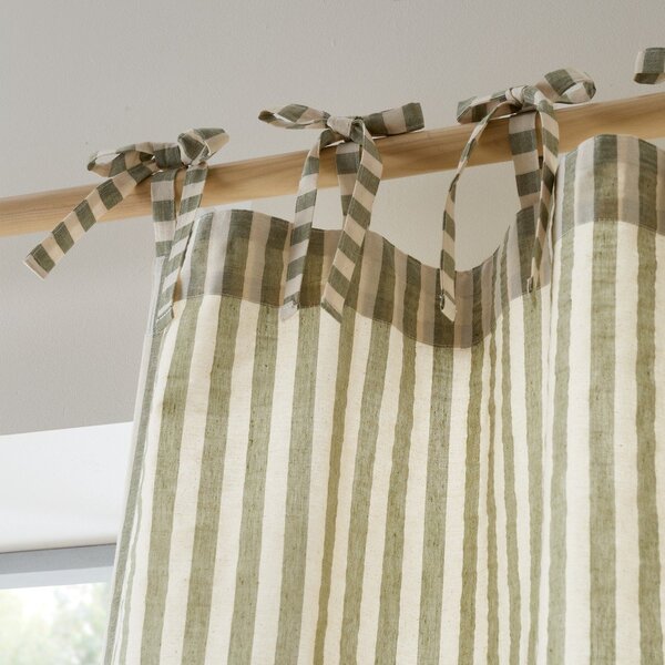 Zelený závěs 140x183 cm Zanzibar Woven Stripe – Pineapple Elephant