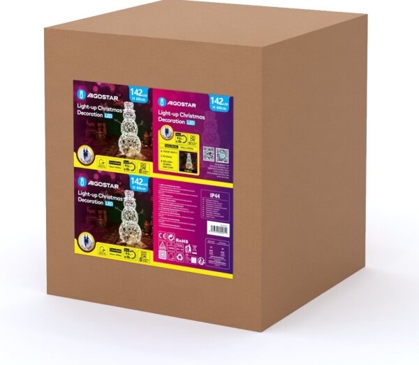 Aigostar-LED Venkovní vánoční dekorace LED/3,6W/31/230V 2700K 60cm IP44 sněhulák