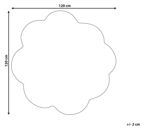 Dětský koberec THUMBELINA Krémově bílá ø 120 cm Vlna