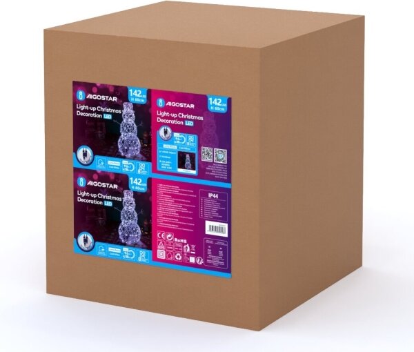 Aigostar-LED Venkovní vánoční dekorace LED/3,6W/31/230V 6500K 60cm IP44 sněhulák