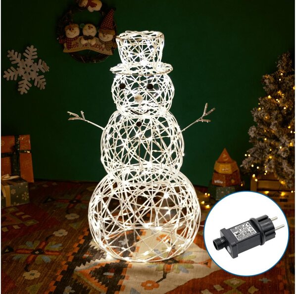 Aigostar-LED Venkovní vánoční dekorace LED/3,6W/31/230V 2700K 60cm IP44 sněhulák
