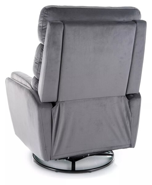 Rozkládací křeslo Argos Velvet, šedá
