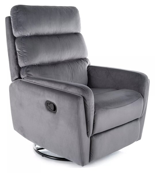 Rozkládací křeslo Argos Velvet, šedá