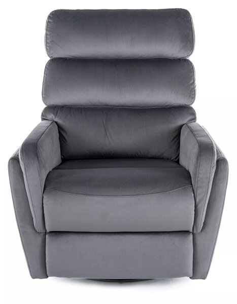 Rozkládací křeslo Argos Velvet, šedá