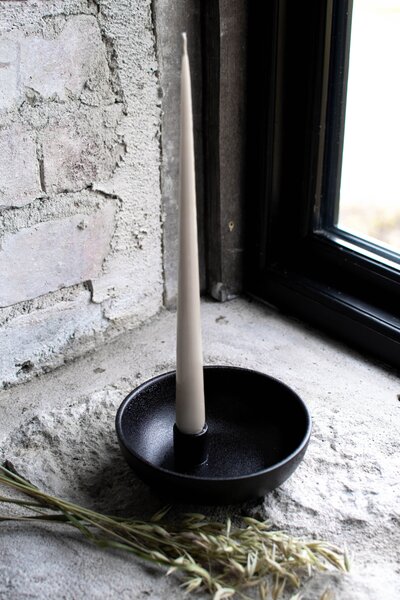 Keramický svícen Lidatorp Glossy Black M Storefactory Scandinavia